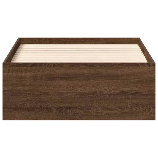 Cadre de lit sans matelas chêne marron 75x190 cm