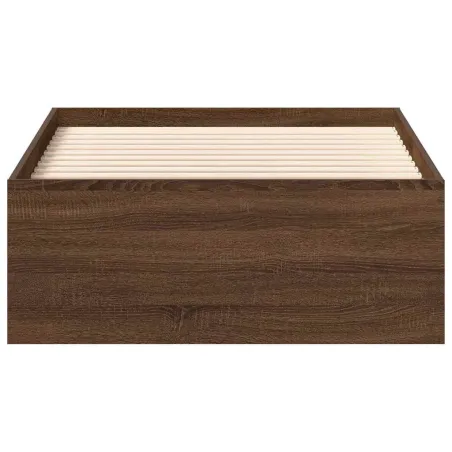 Cadre de lit sans matelas chêne marron 75x190 cm