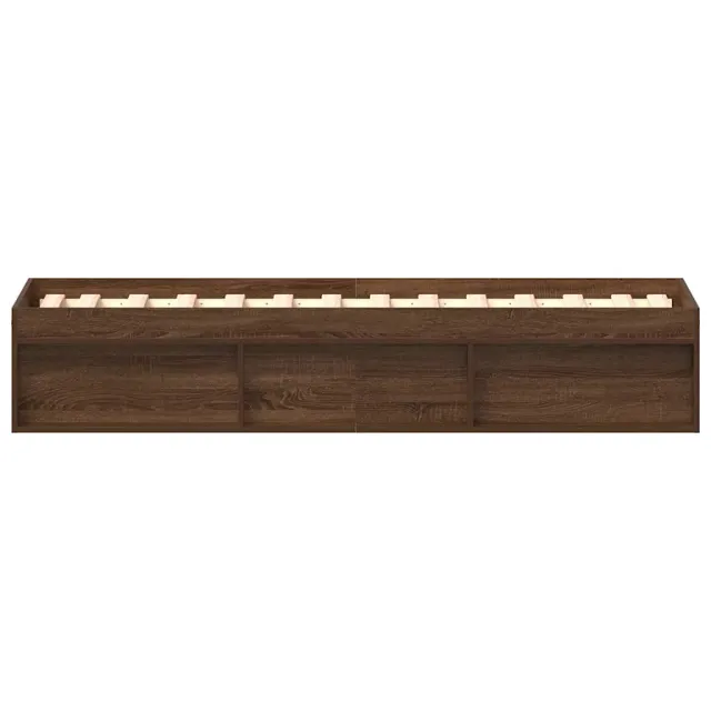 Cadre de lit sans matelas chêne marron 75x190 cm