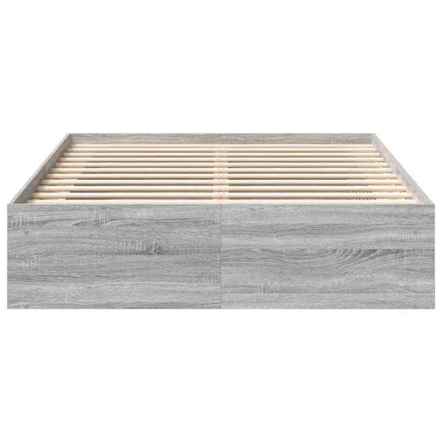 Cadre de lit sans matelas sonoma gris 120x200 cm