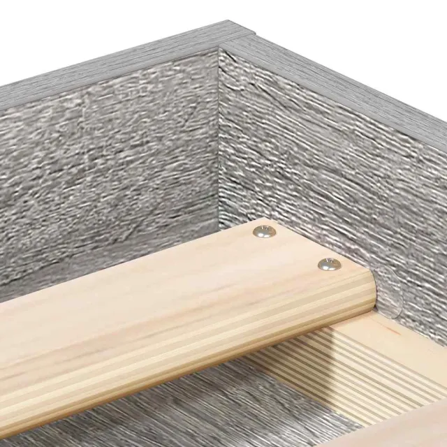 Cadre de lit sans matelas sonoma gris 120x200 cm