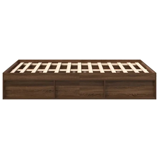 Cadre de lit sans matelas chêne marron 120x200 cm