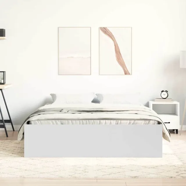 Cadre de lit sans matelas blanc 140x200 cm