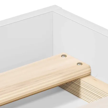 Cadre de lit sans matelas blanc 140x200 cm