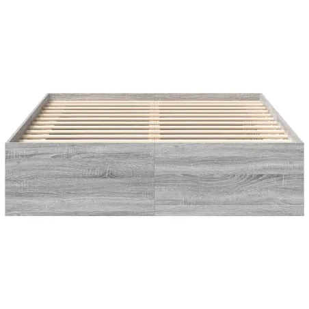 Cadre de lit sans matelas sonoma gris 140x200 cm