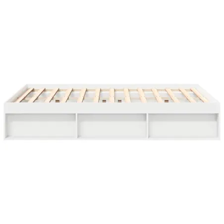Cadre de lit sans matelas blanc 150x200 cm