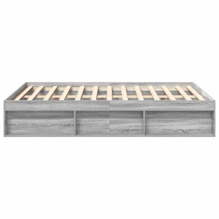 Cadre de lit sans matelas sonoma gris 150x200 cm