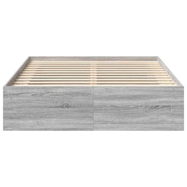 Cadre de lit sans matelas sonoma gris 160x200 cm