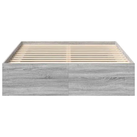 Cadre de lit sans matelas sonoma gris 160x200 cm