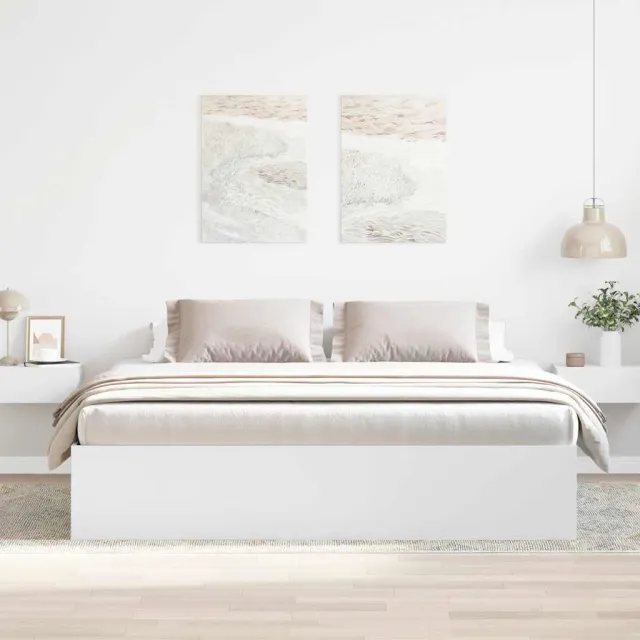 Cadre de lit sans matelas blanc 180x200 cm
