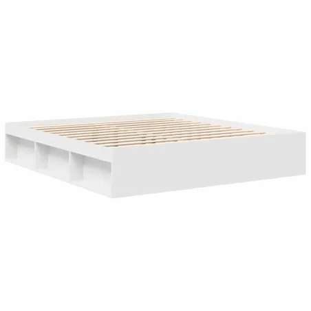 Cadre de lit sans matelas blanc 180x200 cm