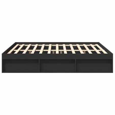 Cadre de lit sans matelas noir 180x200 cm