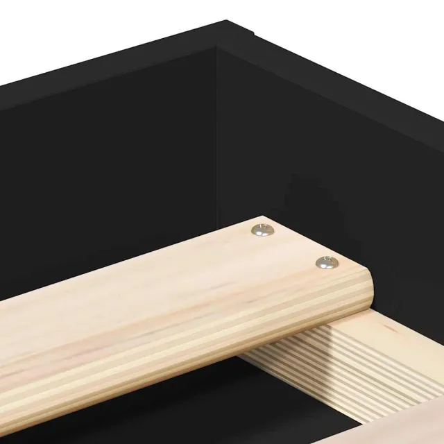 Cadre de lit sans matelas noir 180x200 cm