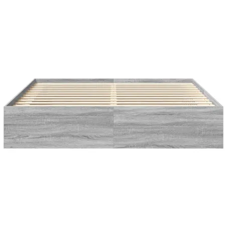 Cadre de lit sans matelas sonoma gris 180x200 cm