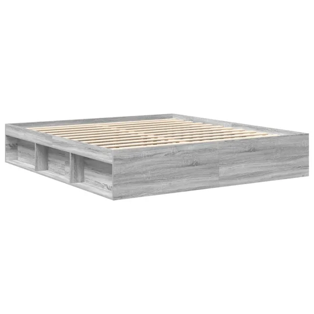 Cadre de lit sans matelas sonoma gris 180x200 cm