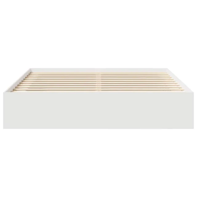Cadre de lit sans matelas blanc 200x200 cm