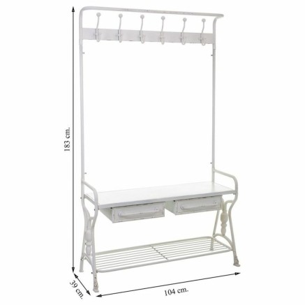 Recibidor Alexandra House Living Blanco 39 x 183 x 104 cm 2