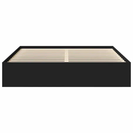 Cadre de lit sans matelas noir 200x200 cm