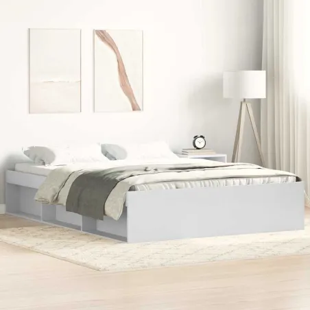 Cadre de lit sans matelas blanc 120x190 cm