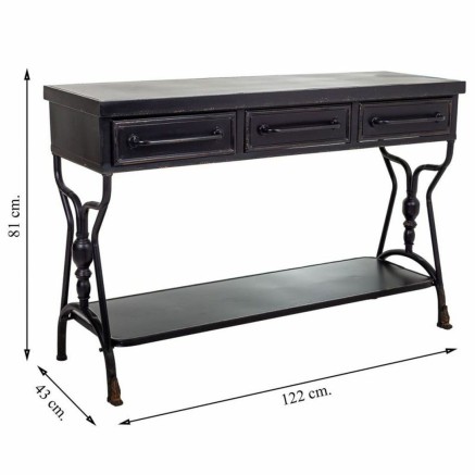 Recibidor Alexandra House Living Negro 43 x 81 x 122 cm 2