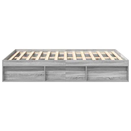 Cadre de lit sans matelas sonoma gris 120x190 cm