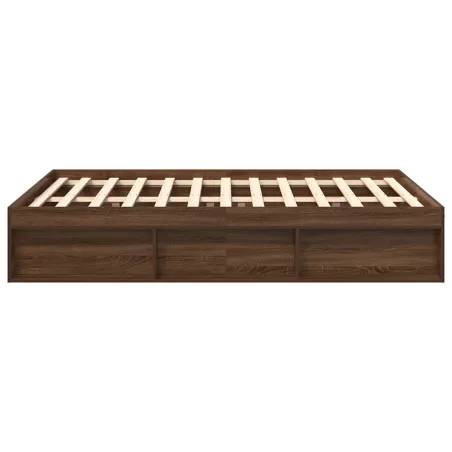 Cadre de lit sans matelas chêne marron 120x190 cm