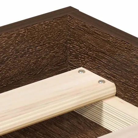 Cadre de lit sans matelas chêne marron 120x190 cm