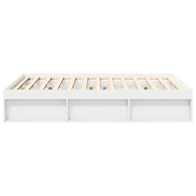 Cadre de lit sans matelas blanc 140x190 cm