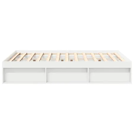 Cadre de lit sans matelas blanc 140x190 cm
