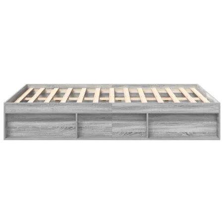 Cadre de lit sans matelas sonoma gris 140x190 cm