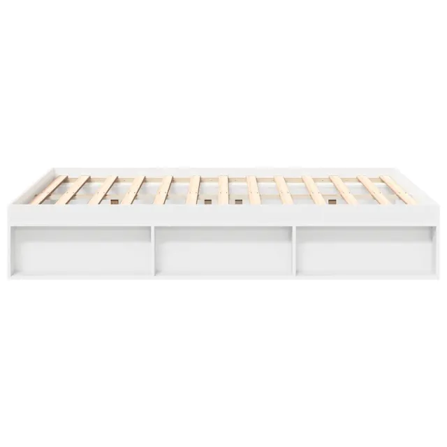 Cadre de lit sans matelas blanc 135x190 cm