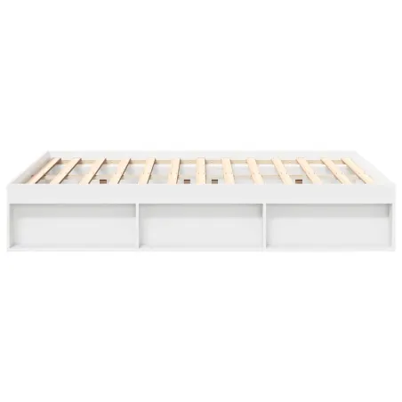 Cadre de lit sans matelas blanc 135x190 cm