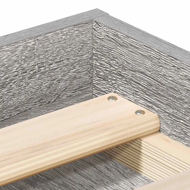 Cadre de lit sans matelas sonoma gris 135x190 cm