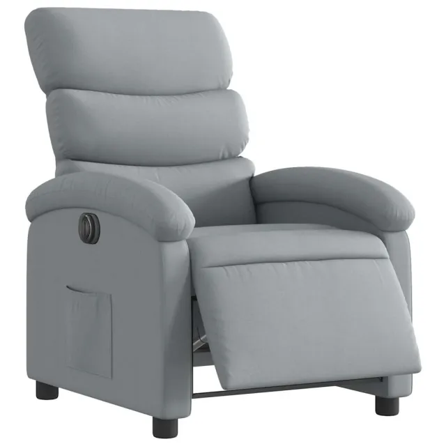 Fauteuil inclinable électrique Gris clair Tissu