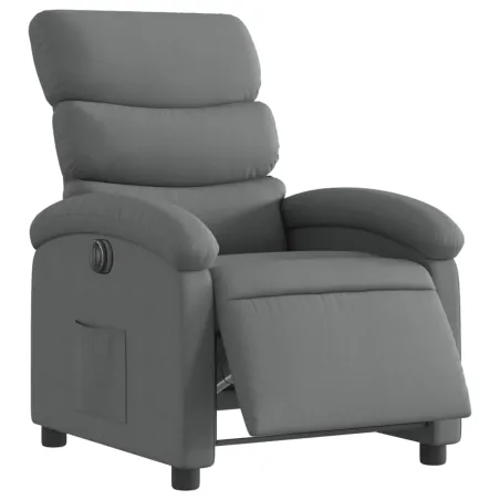 Fauteuil inclinable électrique Gris foncé Tissu