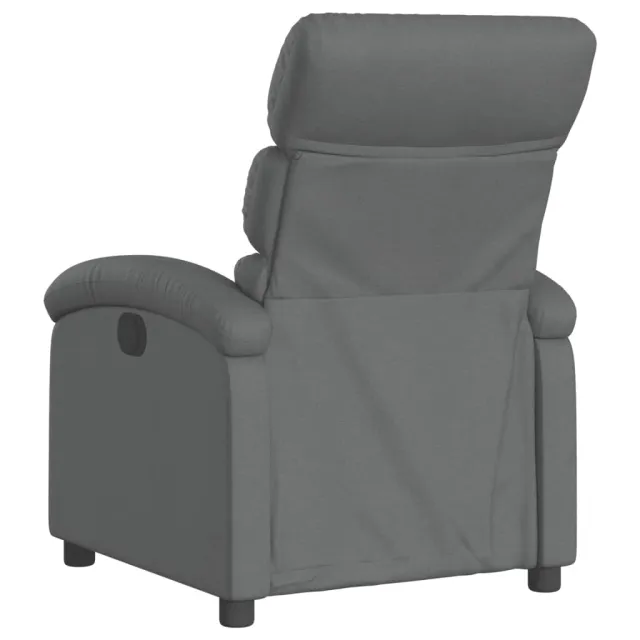 Fauteuil inclinable électrique Gris foncé Tissu