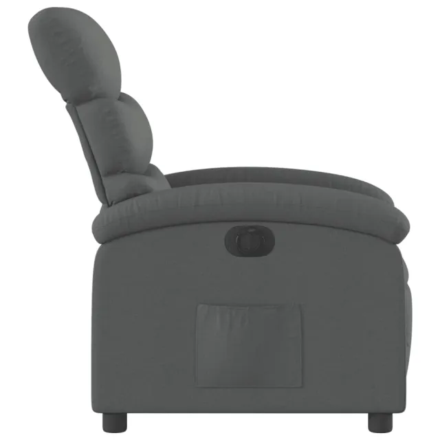 Fauteuil inclinable électrique Gris foncé Tissu