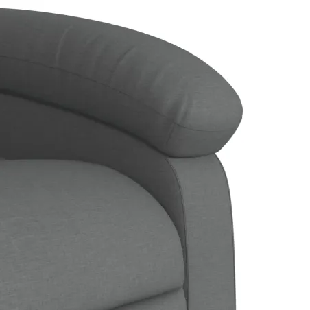 Fauteuil inclinable électrique Gris foncé Tissu