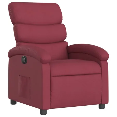 Fauteuil inclinable électrique Rouge bordeaux Tissu