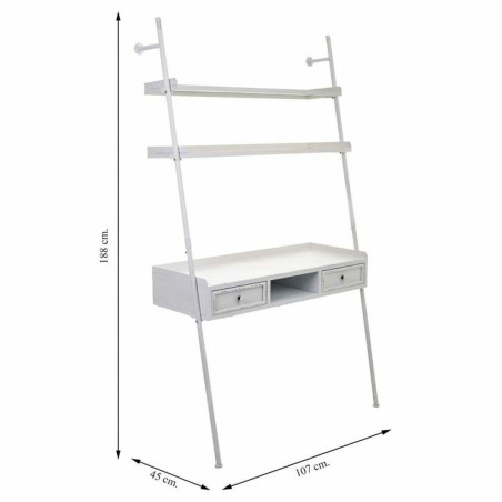 Mesa de Escritorio con Estantes Alexandra House Living Blanco 45 x 188