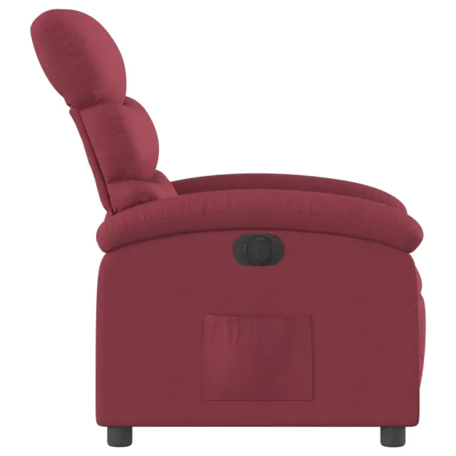 Fauteuil inclinable électrique Rouge bordeaux Tissu