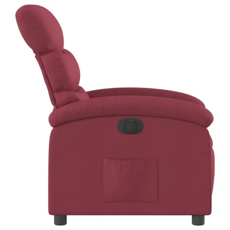 Fauteuil inclinable électrique Rouge bordeaux Tissu