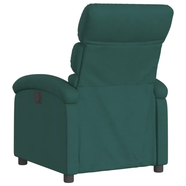 Fauteuil inclinable électrique Vert foncé Tissu