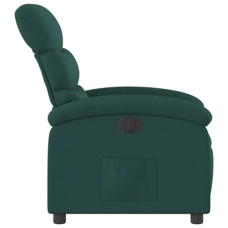 Fauteuil inclinable électrique Vert foncé Tissu