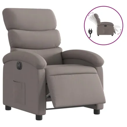 Fauteuil inclinable électrique Taupe Tissu 2
