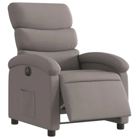 Fauteuil inclinable électrique Taupe Tissu