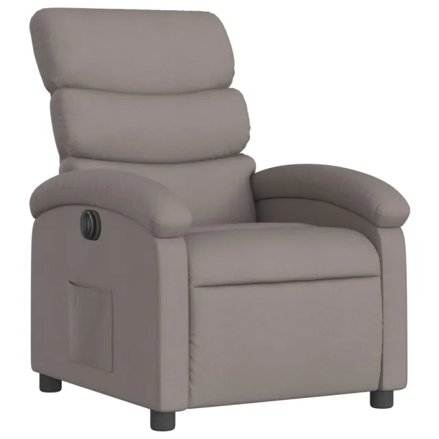 Fauteuil inclinable électrique Taupe Tissu
