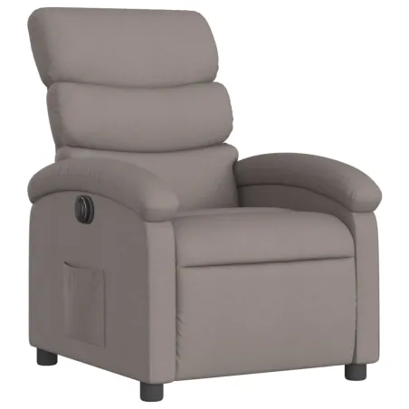 Fauteuil inclinable électrique Taupe Tissu