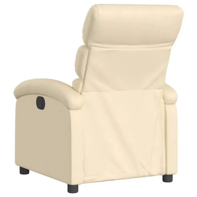 Fauteuil inclinable électrique Crème Tissu