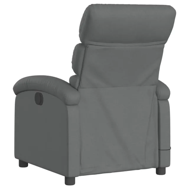 Fauteuil inclinable de massage électrique gris foncé tissu